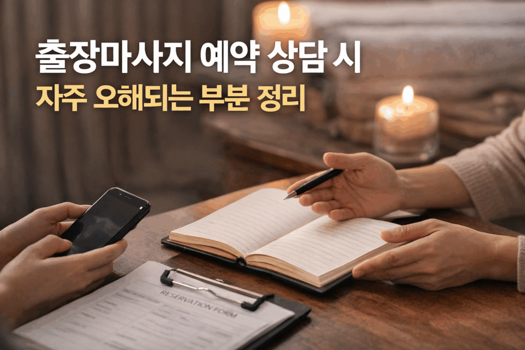 출장마사지 예약 상담 시 자주 오해되는 부분 정리