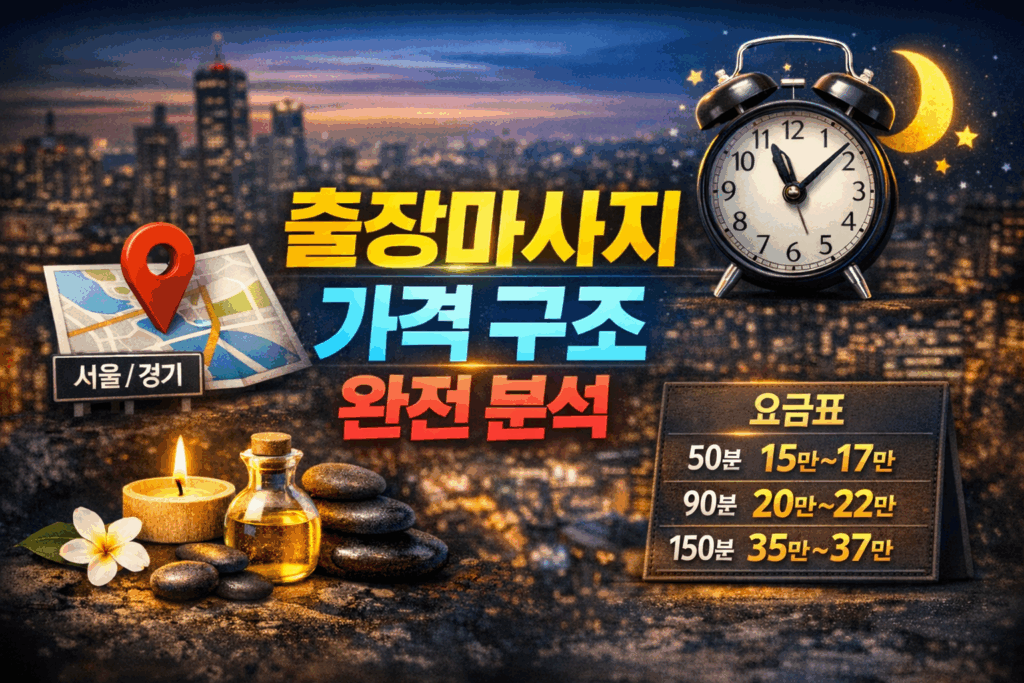 출장마사지 가격 구조 완전 분석 – 지역·시간·코스별 실제 차이 정리