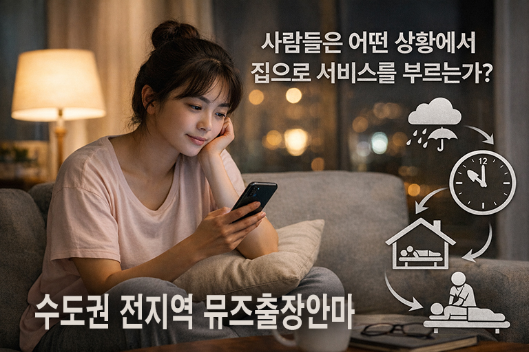 사람들은 어떤 상황에서 집으로 출장안마 서비스를 부르는가?